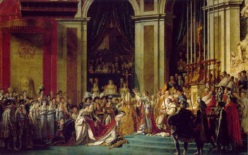 Jacques-Louis David The coronation of Napoleon and Josephine (mk02) china oil painting image